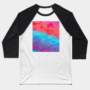 Multi colored Poly Pattern Baseball T-Shirt